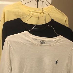 2 Polo, 1 Southern Marsh Long Sleeve T-shirts Med